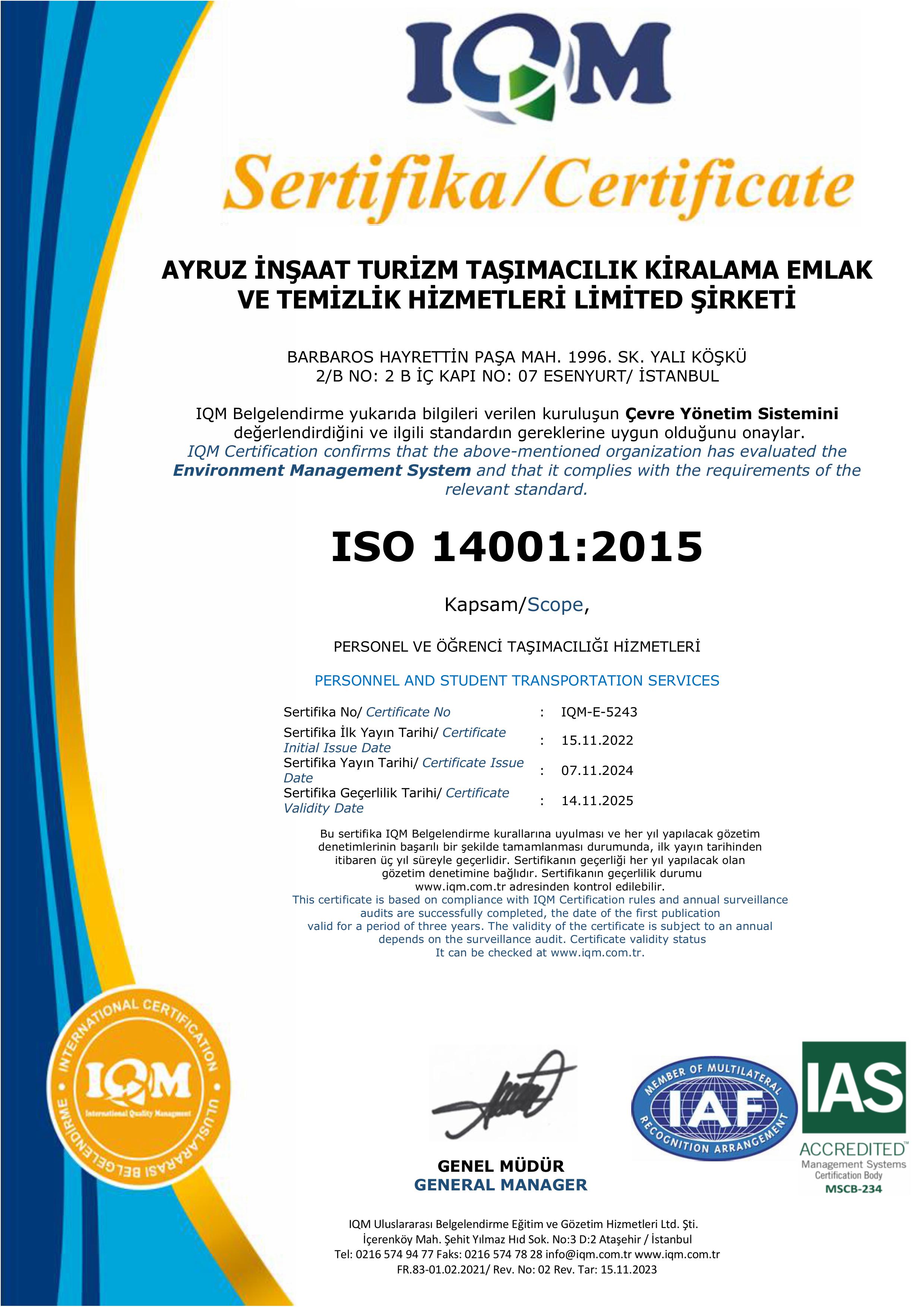 ISO Belgesi