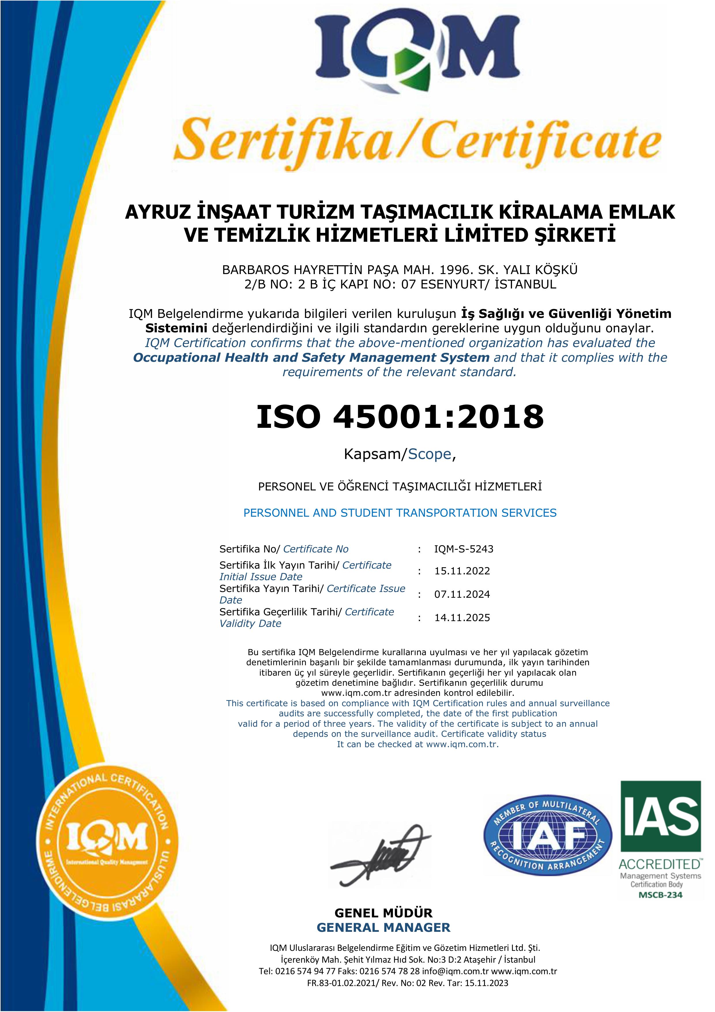 ISO Belgesi